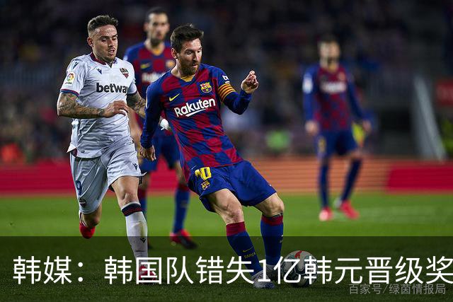 韩媒：韩国队错失1亿韩元晋级奖 但每人仍可拿8000万津贴